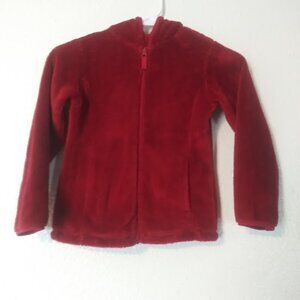Wonder Nation girl's size XS (4-5) red/burgundy hoodie jacket